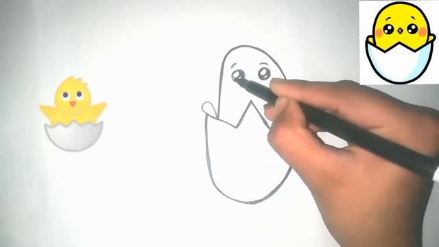 Как нарисовать цыплёнка для детей / How to Draw a Chicken / Simple Drawing forkids смотреть онлайн