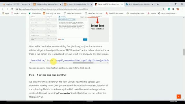 WordPress PDF Generate Post Without Plugin Dompdf Tutorial смотреть онлайн