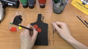 Видео урок №35 Роспись "Хохломская роспись на доске"