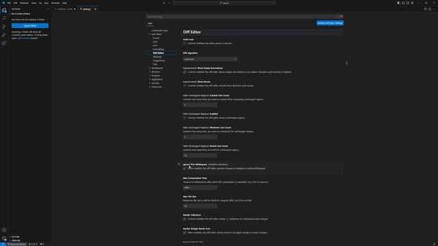 How To Enable/Disable Ignore Trim Whitespace Diff Editor VSCode смотреть онлайн