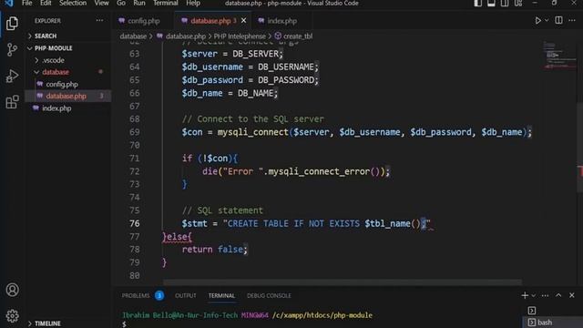 Create PHP Table Module смотреть онлайн