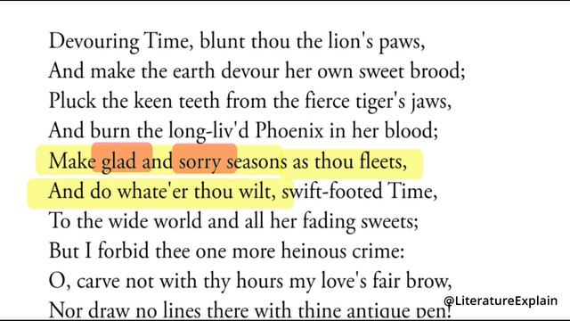 Sonnet 19 by William Shakespeare Summary in Hindi | Devouring Time, blunt thou the lion's paws ❤️ смотреть онлайн