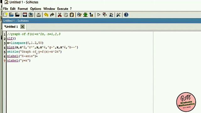 Graph of function y = f(x) = x ^ (2n), using scilab, B.Sc. I, maths practical, NEP 2020, Lecture - смотреть онлайн