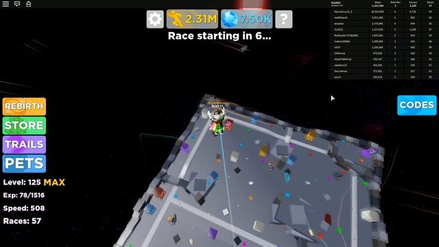 СТАЛ САМЫМ БЫСТРЫМ И УЛЕТЕЛ НА ДРУГУЮ ПЛАНЕТУ! СИМУЛЯТОР БЕГУНА! ROBLOX смотреть онлайн