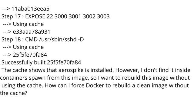 How to force Docker for a clean build of an image смотреть онлайн