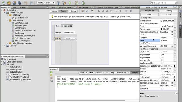 Creating a basic Database SWING App with NetBeans 4 of 6 смотреть онлайн