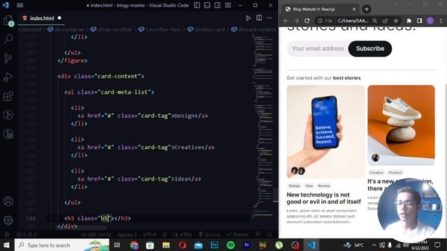 Build Blog Website Using React.js Express.js And Tailwind CSS | Blog Website In React.js смотреть онлайн
