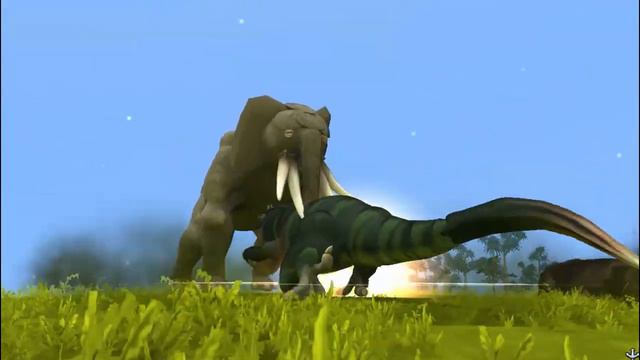 Giganotosaurus vs Stegotetrabelodon | SPORE смотреть онлайн