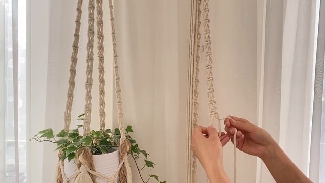 Angel macrame plant hanger. آویز گلدان فرشته смотреть онлайн