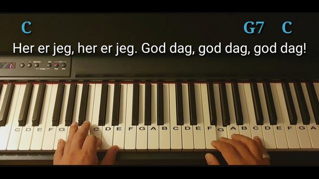 Barnesanger på piano tutorial Norsk смотреть онлайн