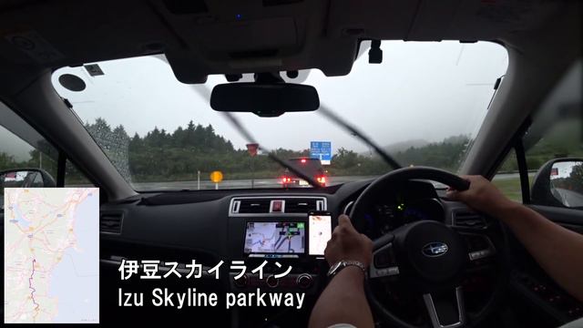 SUBARU アイサイト停止! 大雨と霧の伊豆スカイラインと箱根ターンパイクを走行 SUBARU BS9 OUTBACK смотреть онлайн