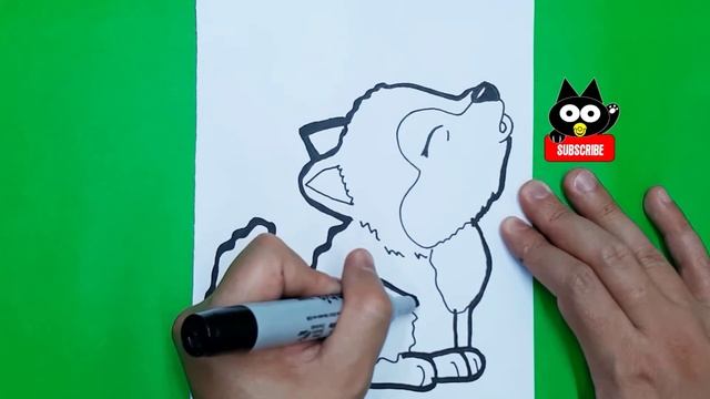 Very easy drawings - how to draw a siberian puppy dog - purebred dogs - cat color ? смотреть онлайн