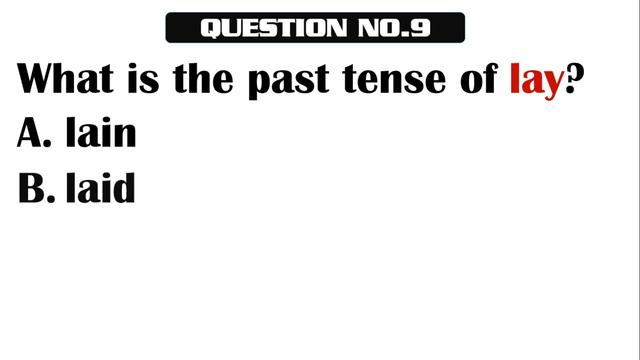 Quiz 172: PAST TENSE OF IRREGULAR VERBS смотреть онлайн
