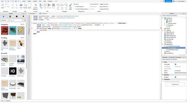Roblox Studio : How to detect Player on Shadow смотреть онлайн