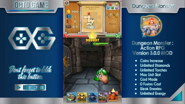 Game Dungeon Monster: Action RPG Version 3.0.0 MOD смотреть онлайн