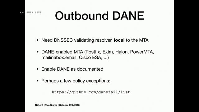 NYLUG Presents: Viktor Dukhovni on DNSSEC and DANE смотреть онлайн