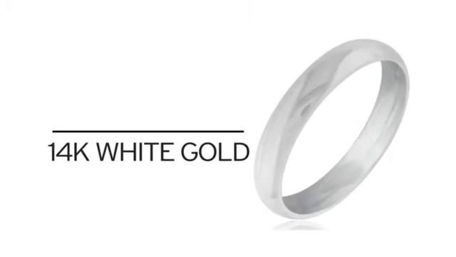 14 Karat White Gold 4mm Half Round Wedding Band, Size 12.5 - SuperJeweler.com смотреть онлайн