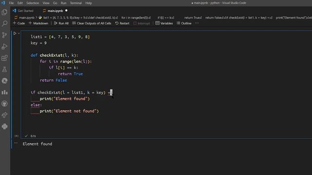 Element searching in python list || how to search element in list python programming смотреть онлайн