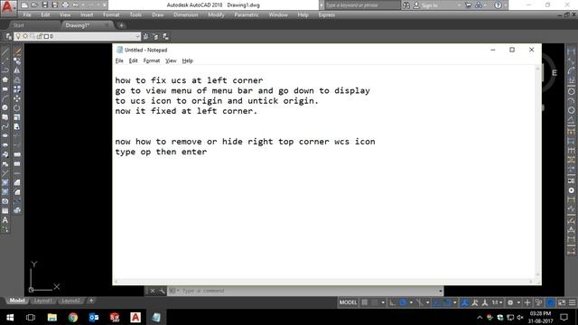 how to fix ucs in autocad and hide remove wcs in autocad 2018 смотреть онлайн