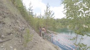 Абрашино: Дорога через Искитим. Обзор мраморного озера