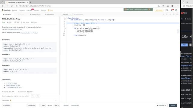 1470. Shuffle the Array смотреть онлайн