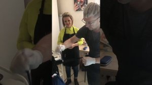 Запись прямого эфира с практики курса «Кератиновое выпрямление волос»