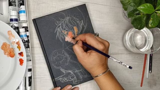 Обложка для скетчбука /cover for a sketchbook смотреть онлайн