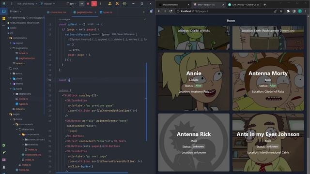 Rick & Morty Characters #4 Pagination - React.js + Typescript, Chakra UI, React-Query смотреть онлайн