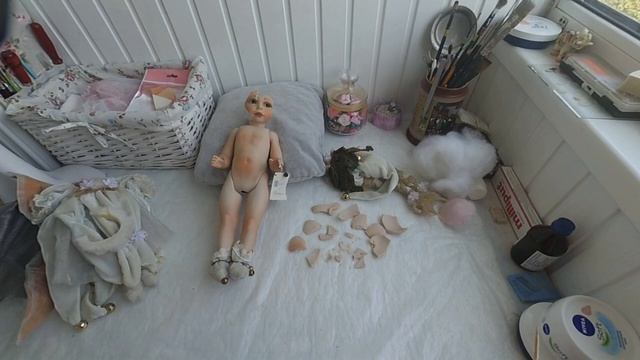 РЕСТАВРАЦИЯ РЕДКОЙ ФАРФОРОВОЙ КУКЛЫ 1 ЧАСТЬ PORCELAIN DOLL RESTORATION смотреть онлайн