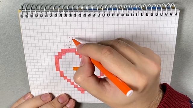 Рисуем замок-сердце и ключ. Рисунки по клеточкам смотреть онлайн