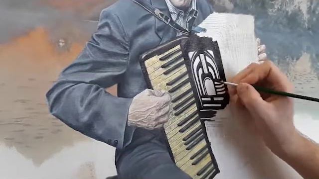 Прорисовка гармони. Масло, холст смотреть онлайн