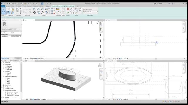 Revit family Creation: How to make an oval - shaped bathtub смотреть онлайн