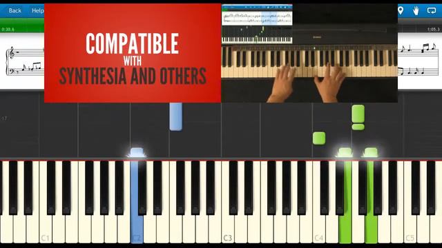 Goodbye Yellow Brick Road - Elton John -- piano lesson with Synthesia смотреть онлайн