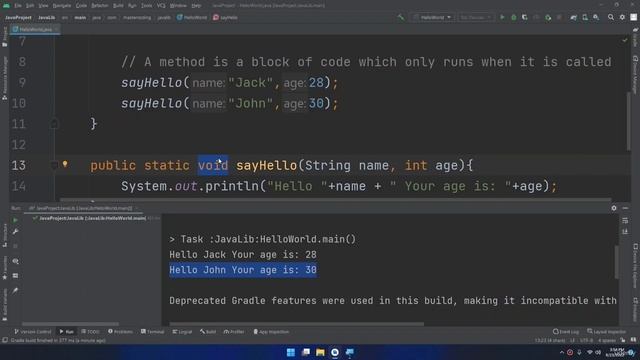Java Methods Parameters & Overloading | Object-Oriented Programming смотреть онлайн