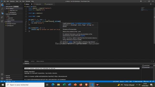 COMMENT FAIRE UN SITE DYNAMIQUE AVEC NODE JS смотреть онлайн