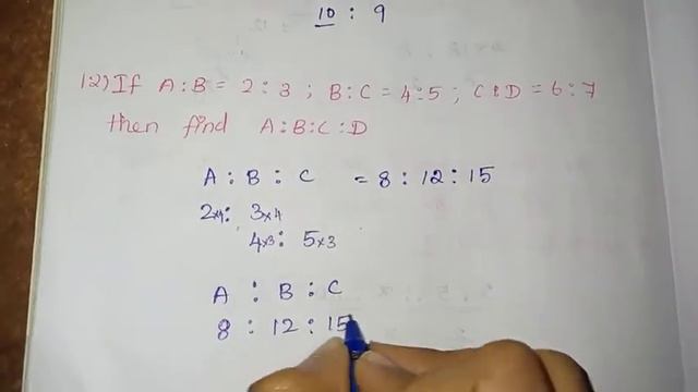 If A:B=2:3; B:C=4:5; C:D=6:7 then find A:B:C:D|TNPSC previous year question|2022| Ratioandproportio смотреть онлайн
