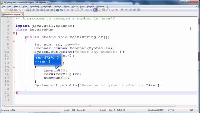 Program to reverse a number in Java in Hindi | Learners Region смотреть онлайн