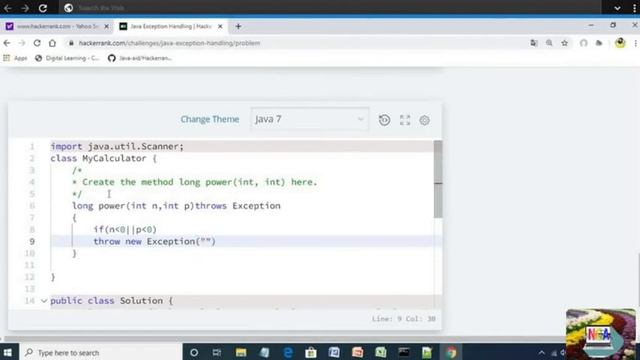 52:Java Exception Handling || Hackerrank java solutions смотреть онлайн