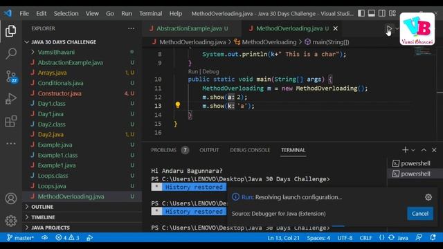 Day 20 : Polymorphism in Java | Java Course in Telugu | Vamsi Bhavani смотреть онлайн