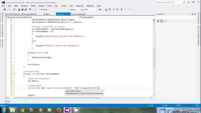 C# Beginners : How to Select Data from SQLServer Compact Database смотреть онлайн