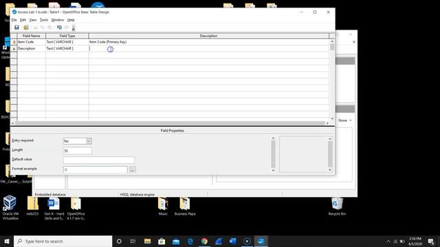 Open Office Database - How to create a table - Lab 1 смотреть онлайн