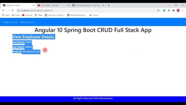 Angular 10 + Spring Boot CRUD Full Stack App - 25 - It's Demo Time and Source Code on GitHub смотреть онлайн
