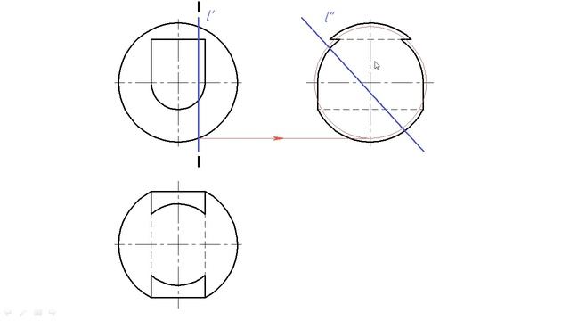 Инженерная графика. Пересечение прямой и шара смотреть онлайн