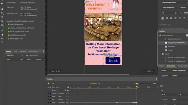 Google Web Designer Making Animation and Tap Button