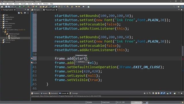 Java stopwatch ⏱️ смотреть онлайн