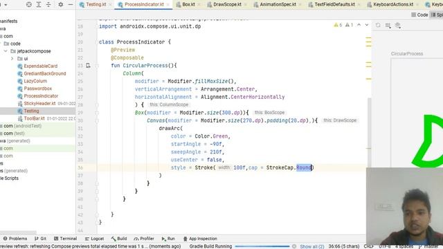 Jetpack Compose tutorial in Hindi #23 - Draw Animated Circle смотреть онлайн
