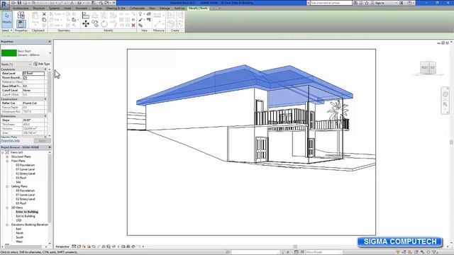Autodesk Revit Tutorials 07 Rendering the House BY SIGMA COMPUTECH смотреть онлайн