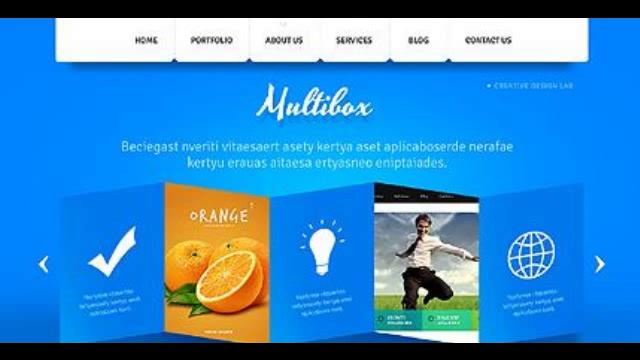 Preview Blue _ Yellow Design Studio Joomla Template by Del смотреть онлайн