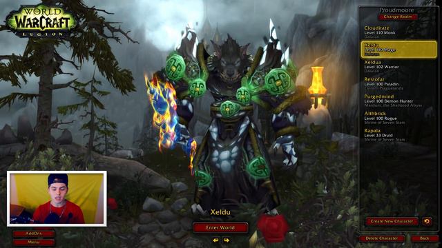 My WoW Legion Character List! Level 110 Legion Update (WoW Gameplay 2016) смотреть онлайн