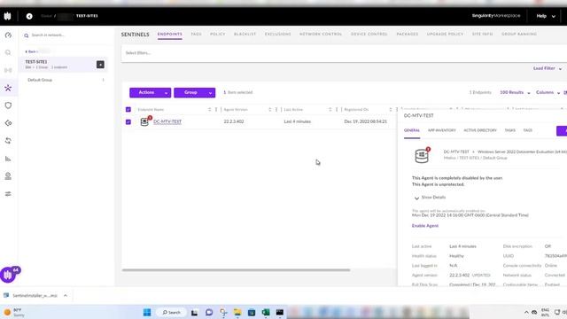 HOW TO ENABLE AND DISABLE THE SENTINEL ONE AGENT FROM THE DASHBOARD смотреть онлайн
